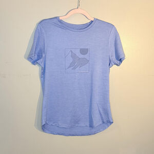 Black Mountain Womens Blue Moisture Wicking Jersey Shirt M